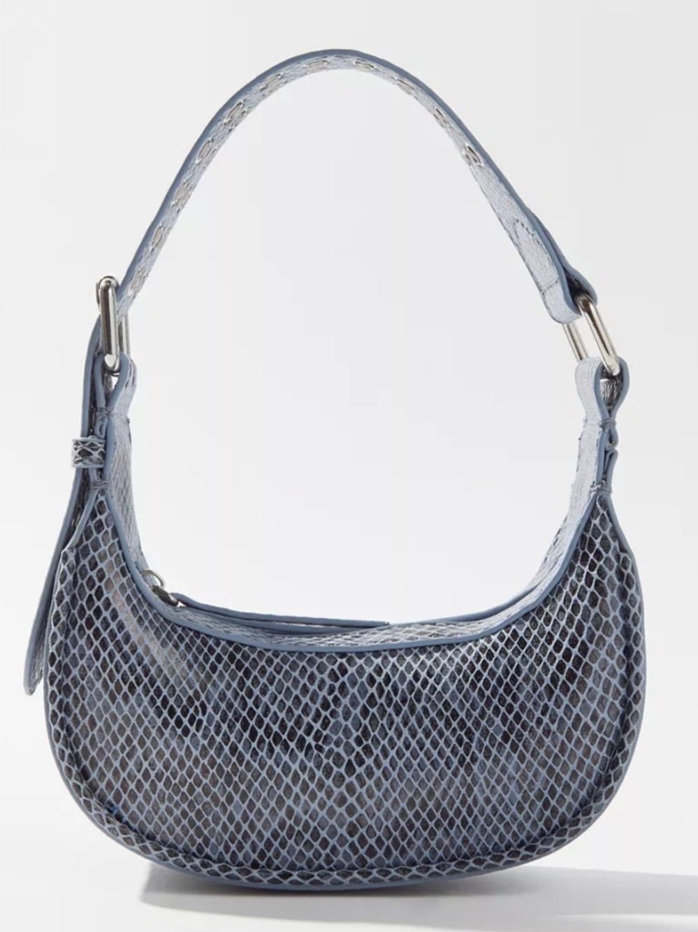 Urban Outfitters UO Lucy Mini Classic Crescent Bag. Snakeskin - Picture 1 of 8